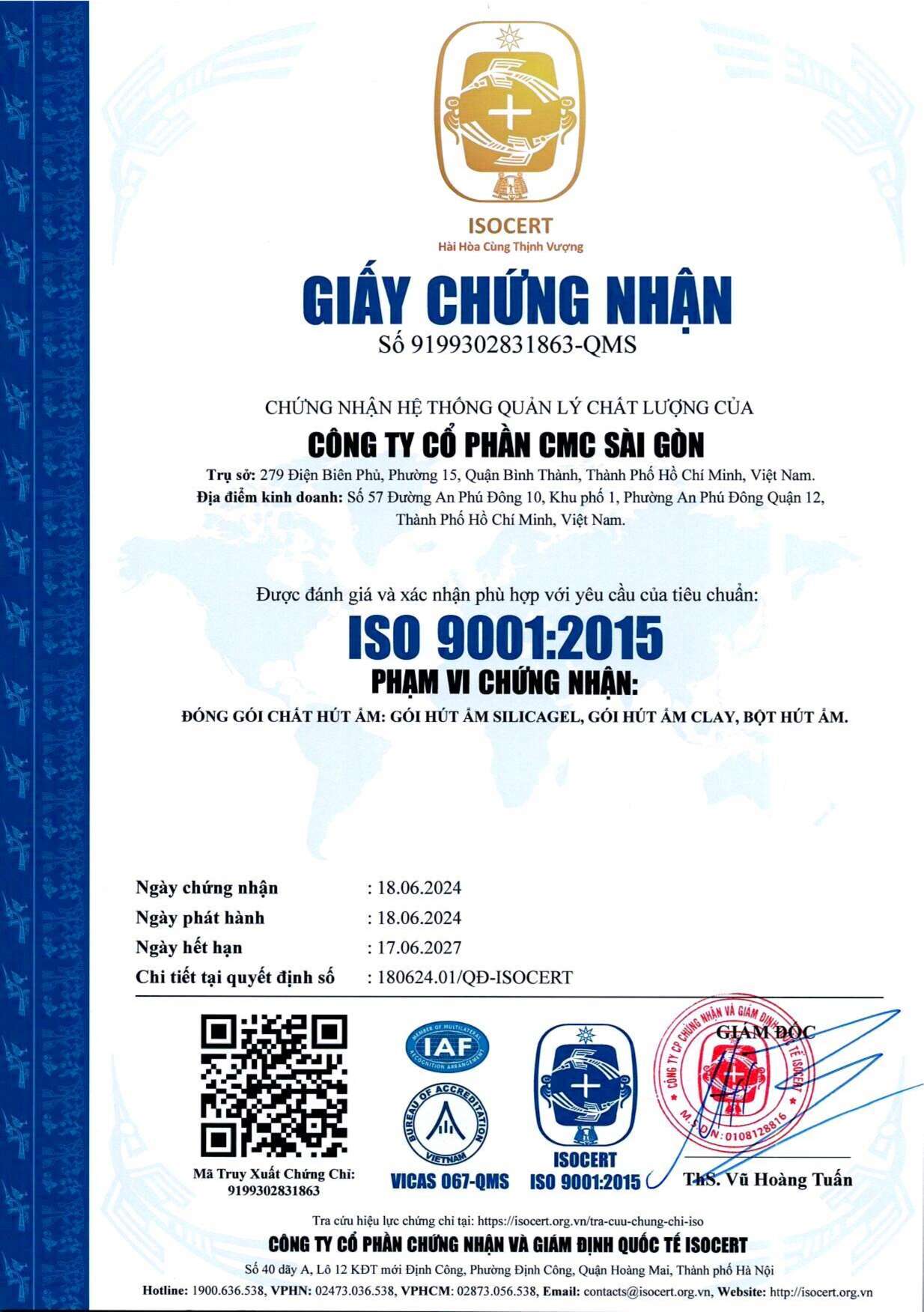 ISO 9001:2015 — Quality Management System