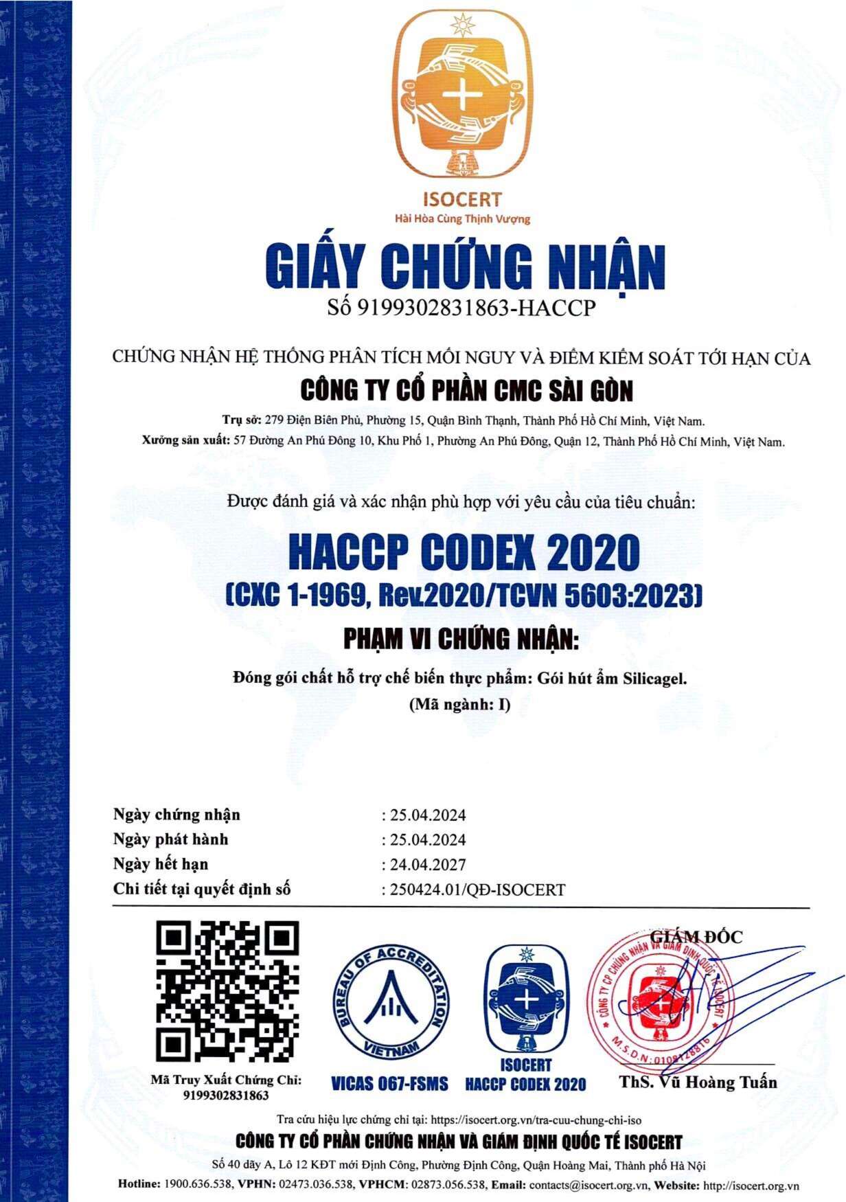 HACCP — Food Safety Management